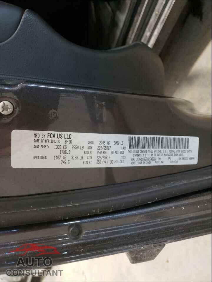 DODGE GRAND CARA 2017 - 2C4RDGBG7HR548660