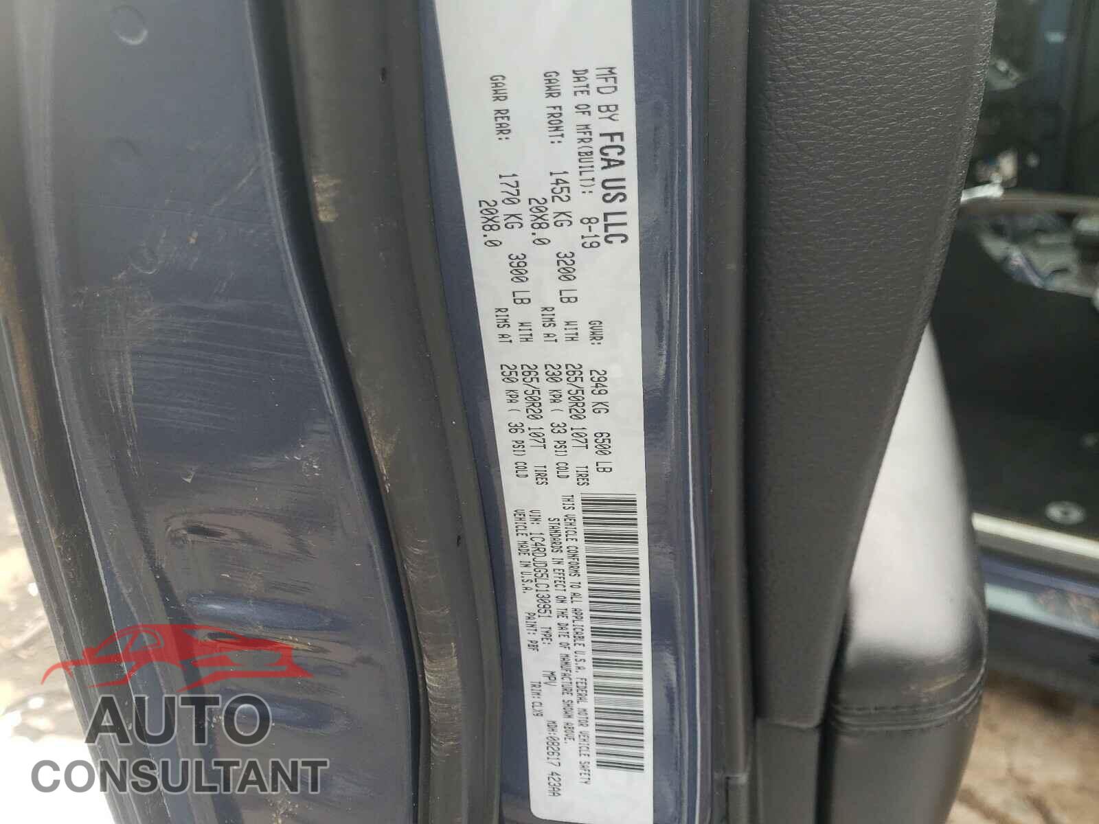 DODGE DURANGO 2020 - 1C4RDJDG5LC130951