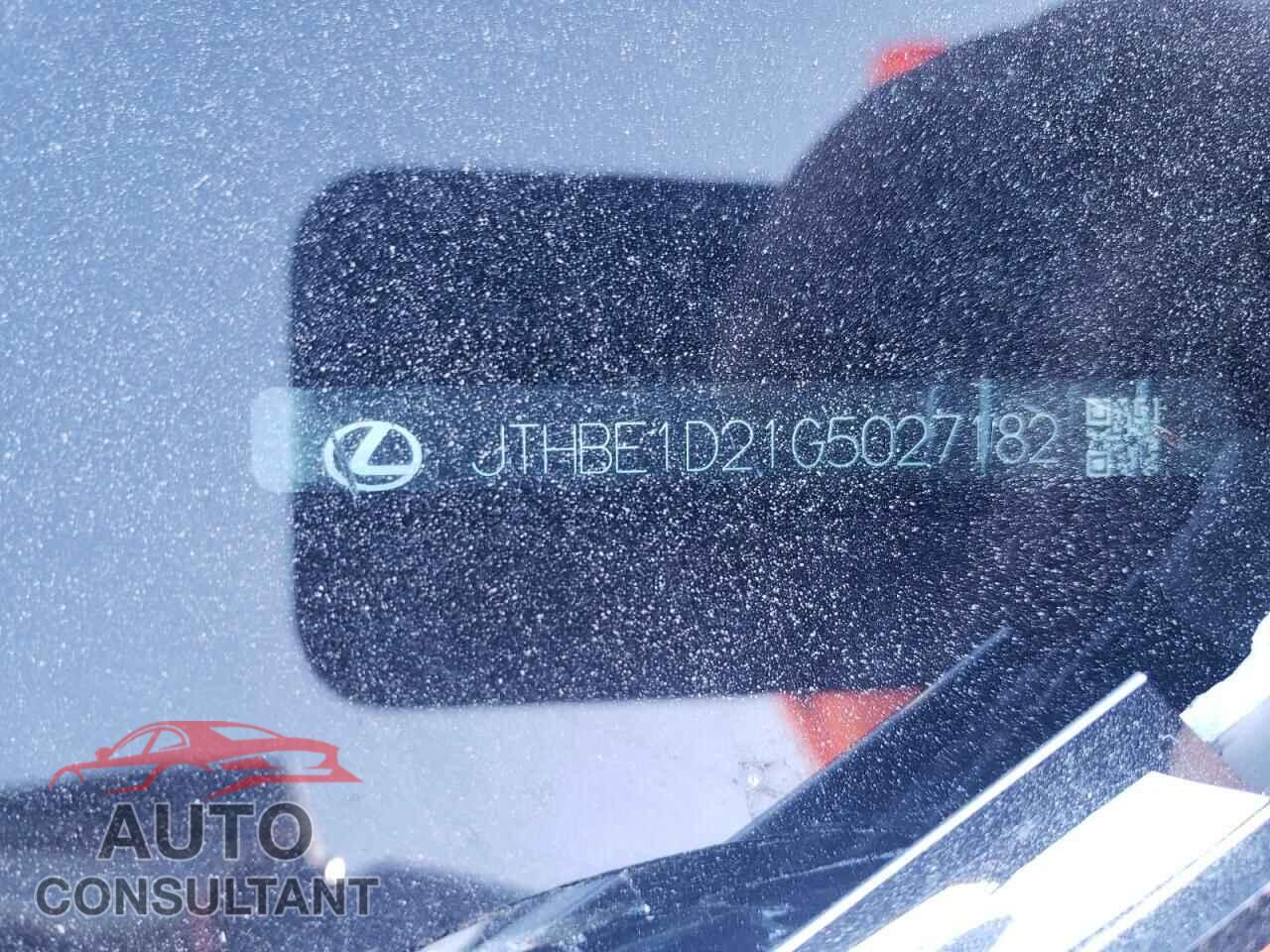 LEXUS IS 2016 - JTHBE1D21G5027182