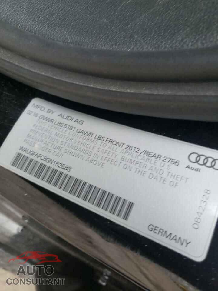 AUDI A6 2016 - WAUGFAFC8GN152588