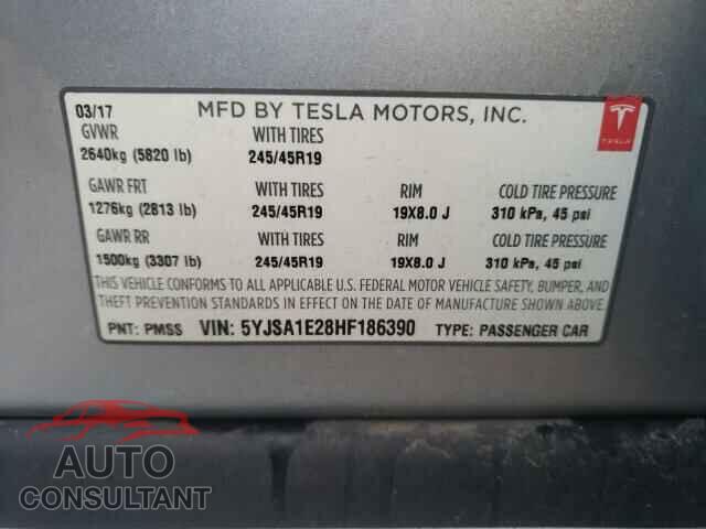 TESLA MODEL S 2017 - 5YJSA1E28HF186390