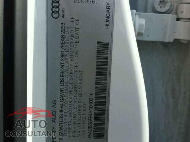 AUDI A3 2017 - WAUB8GFF4H1010216