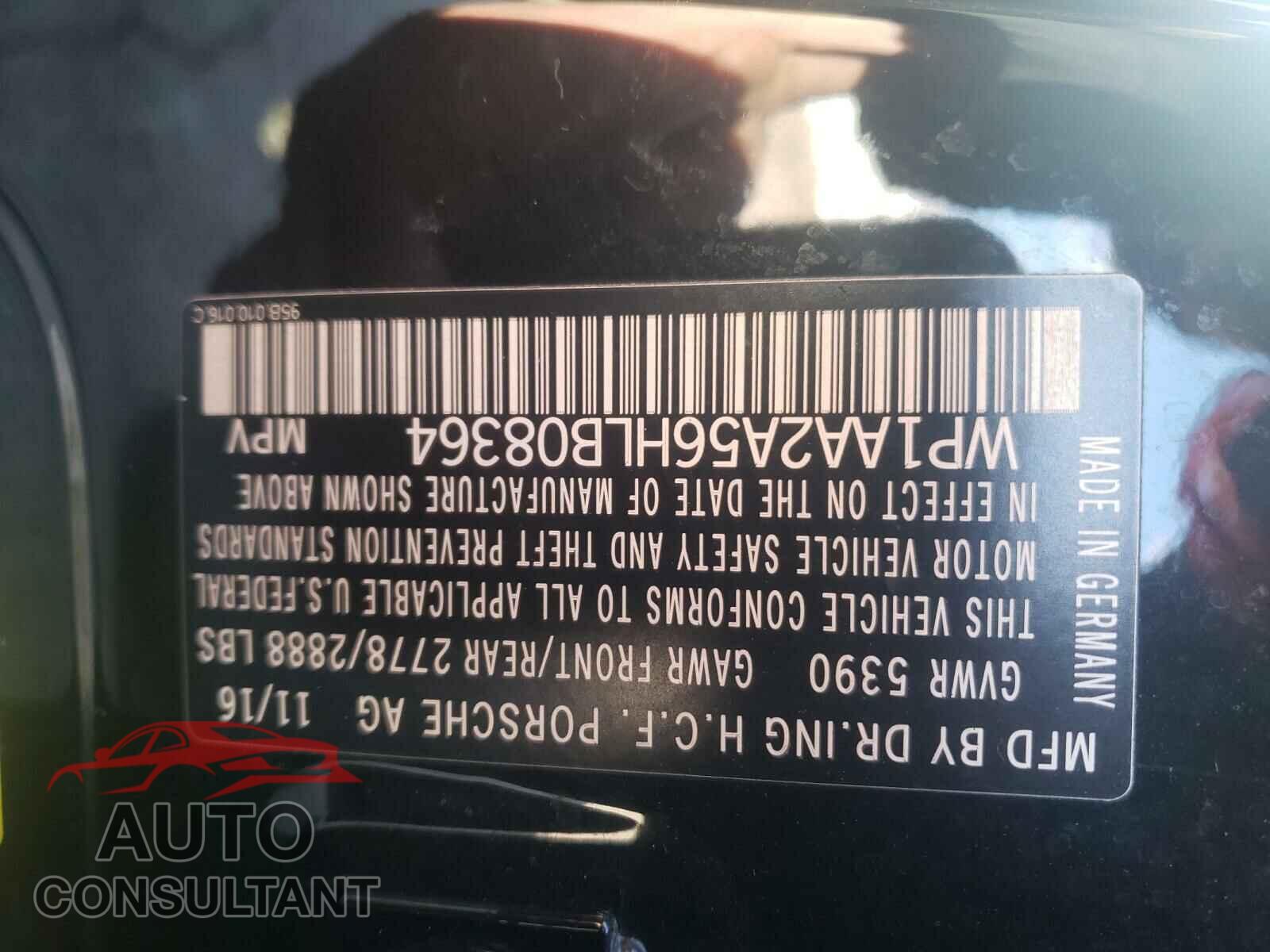 PORSCHE MACAN 2017 - WP1AA2A56HLB08364