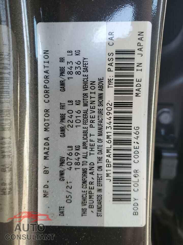 MAZDA 3 2021 - JM1BPAML6M1344902