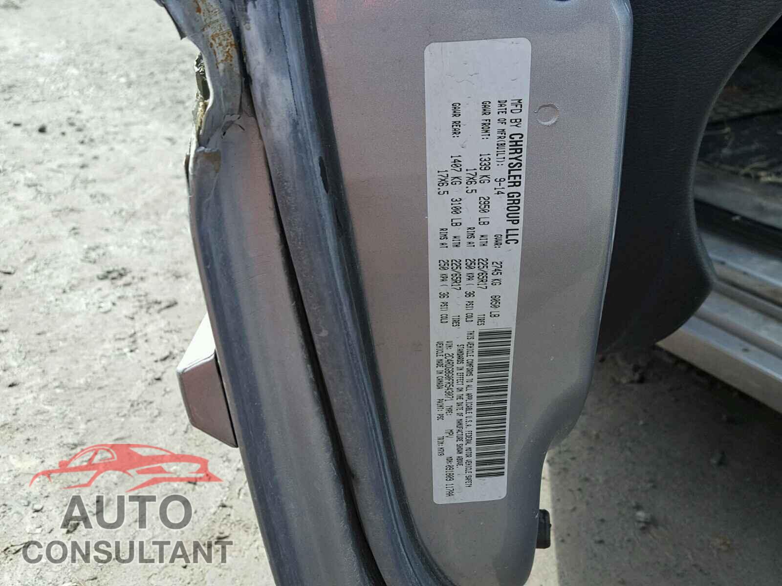 DODGE CARAVAN 2015 - 2C4RDGBG0FR543071