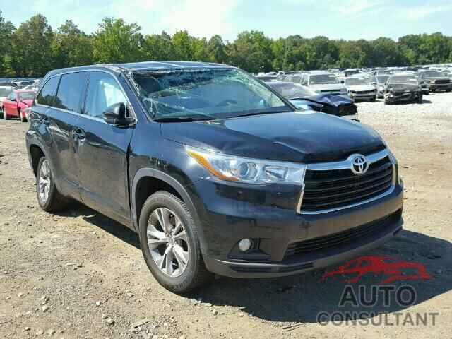 TOYOTA HIGHLANDER 2015 - 5TDZKRFH3FS105026