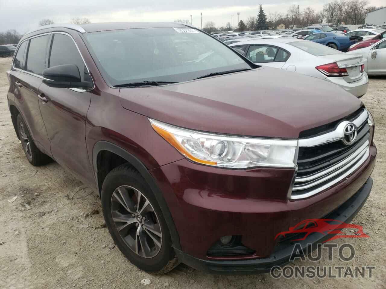 TOYOTA HIGHLANDER 2016 - 5TDJKRFH9GS329187