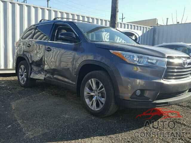 TOYOTA HIGHLANDER 2015 - 5TDJKRFH2FS078480