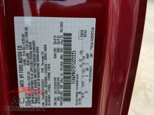 FORD MUSTANG 2015 - 1FA6P8CF2F5322225