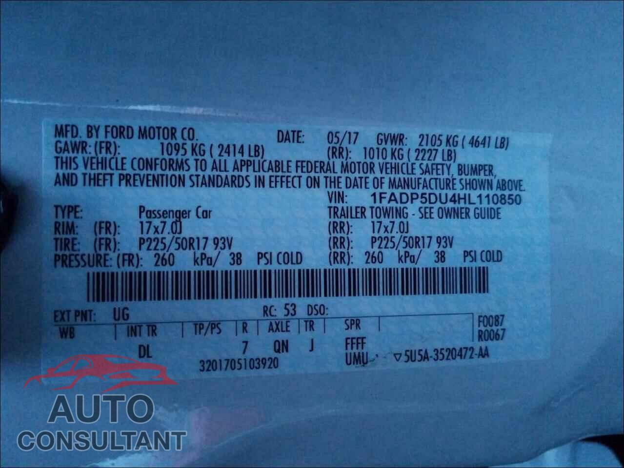 FORD CMAX 2017 - 2T3W1RFV0LC044273