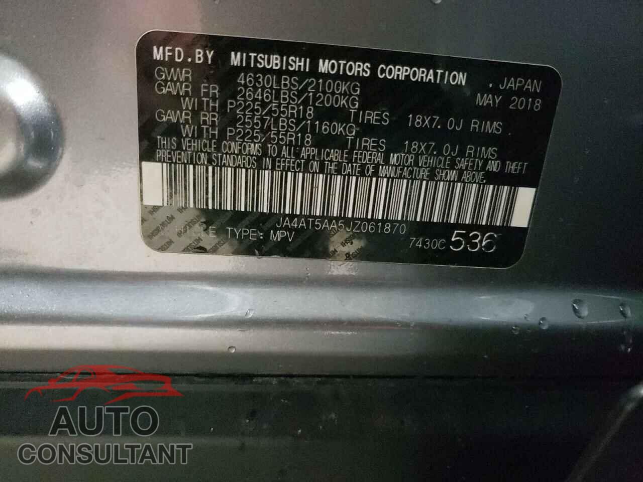 MITSUBISHI ECLIPSE 2018 - JA4AT5AA5JZ061870