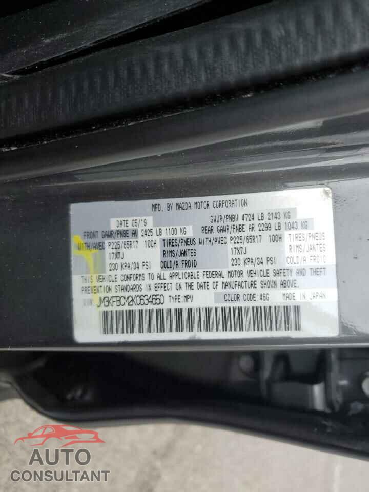 MAZDA CX-5 2019 - JM3KFBCM2K0634650