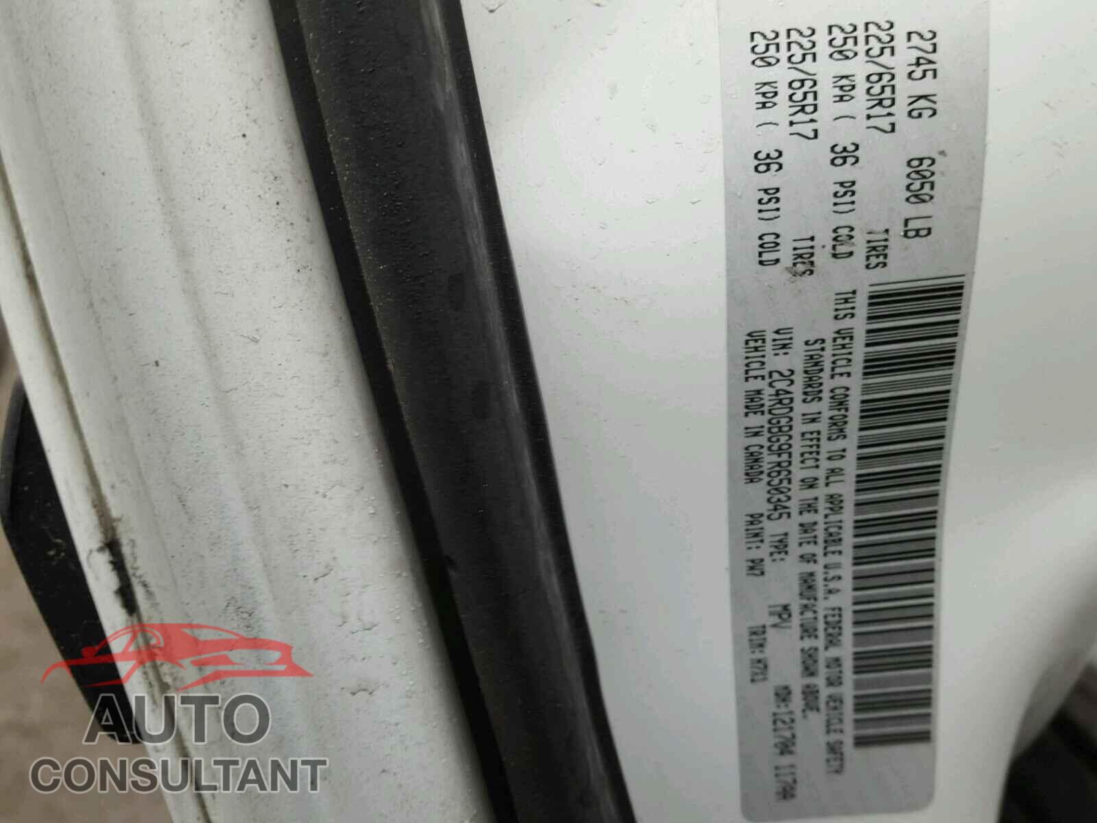 DODGE CARAVAN 2015 - 2C4RDGBG9FR650345