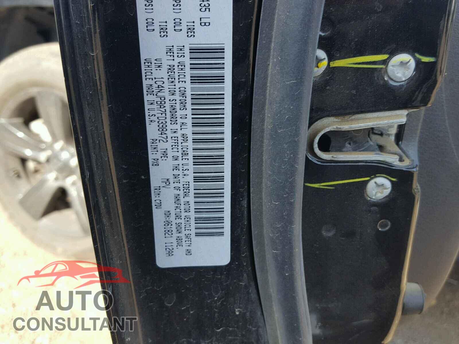 JEEP PATRIOT 2015 - 1C4NJPBA7FD398472