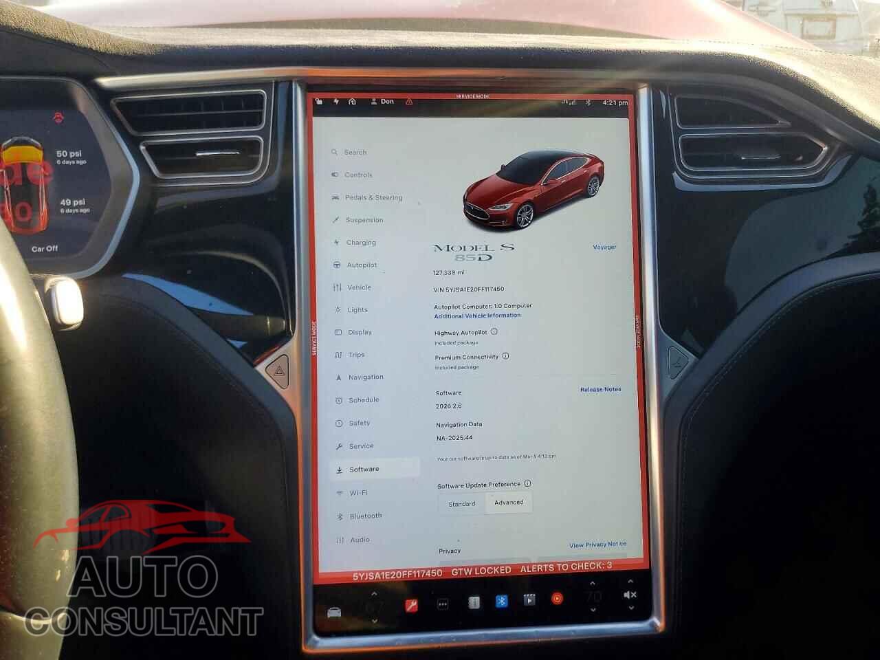 TESLA MODEL S 2015 - 5YJSA1E20FF117450