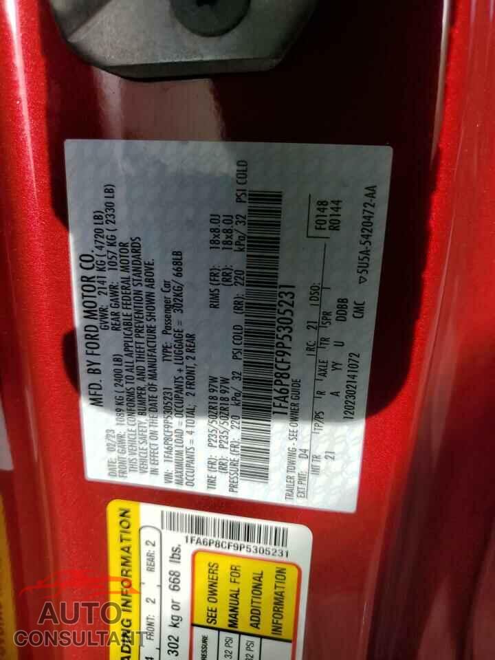FORD MUSTANG 2023 - 1FA6P8CF9P5305231