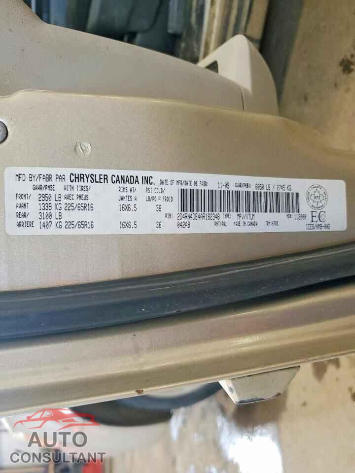 DODGE CARAVAN 2010 - 2D4RN4DE4AR182348