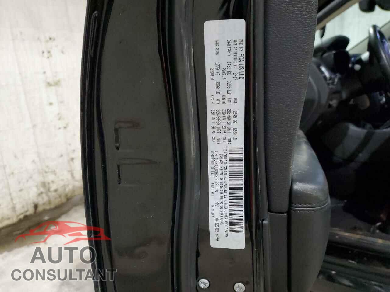 DODGE DURANGO 2017 - 1C4RDJDG1HC817173