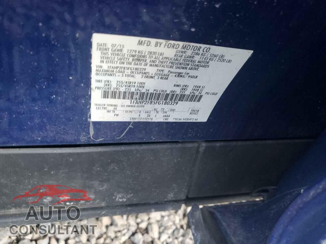 FORD TAURUS 2015 - 1FAHP2F85FG180329