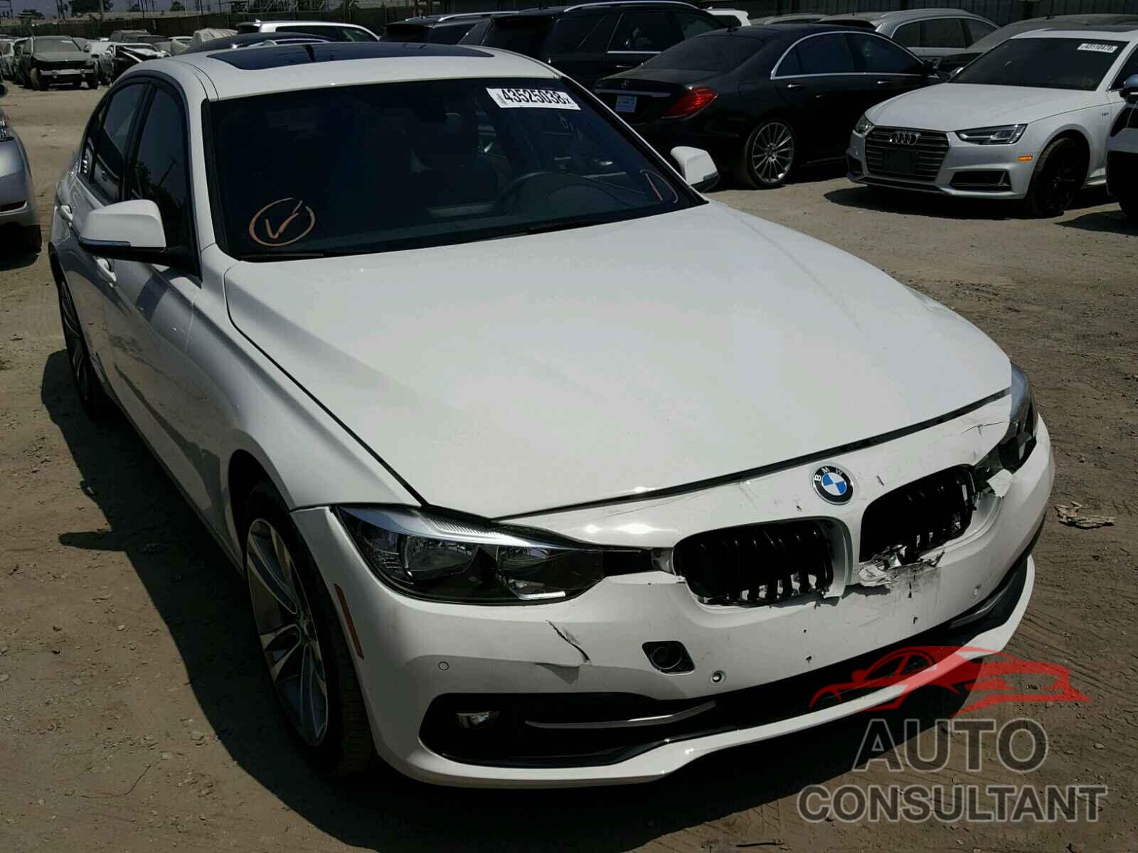 BMW 3 SERIES 2017 - WBA8B9G34HNU56693