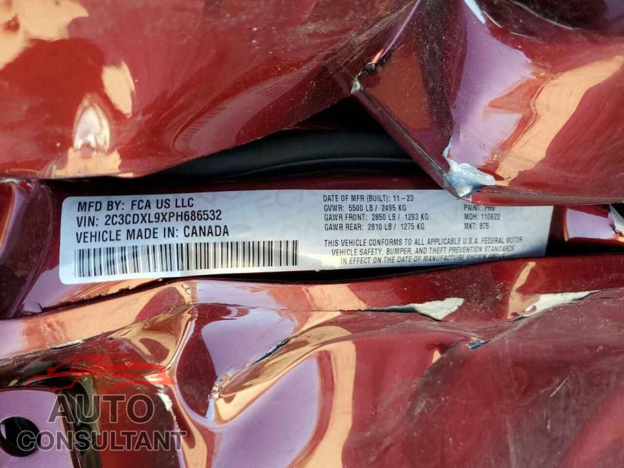 DODGE CHARGER 2023 - 2C3CDXL9XPH686532