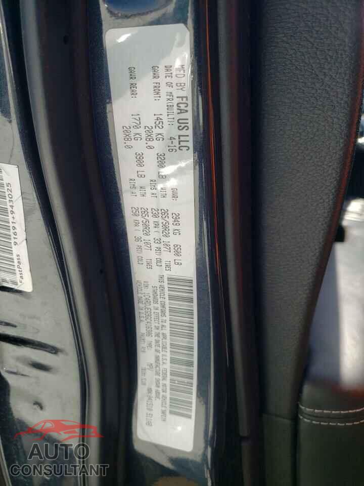 DODGE DURANGO 2016 - 1C4RDJEG9GC416306