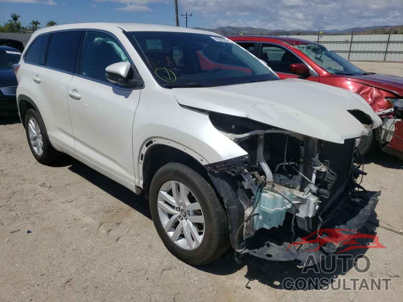 TOYOTA HIGHLANDER 2016 - 5TDZKRFHXGS182784