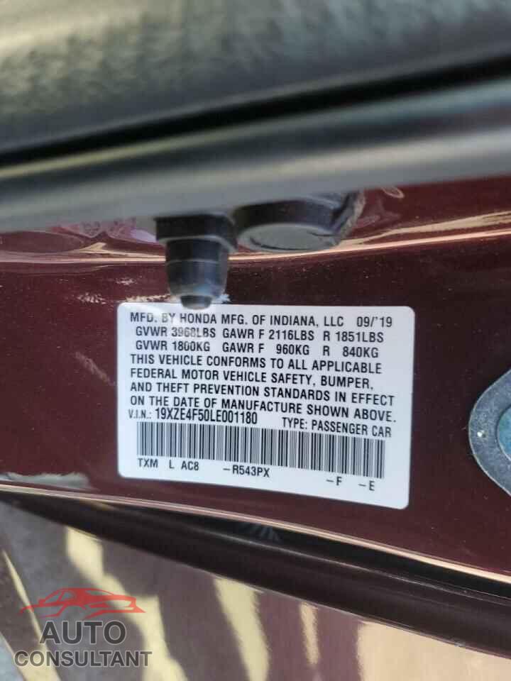 HONDA INSIGHT 2020 - 19XZE4F50LE001180