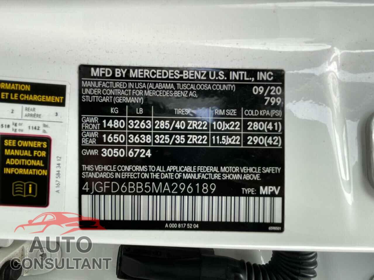 MERCEDES-BENZ GLE-CLASS 2021 - 4JGFD6BB5MA296189