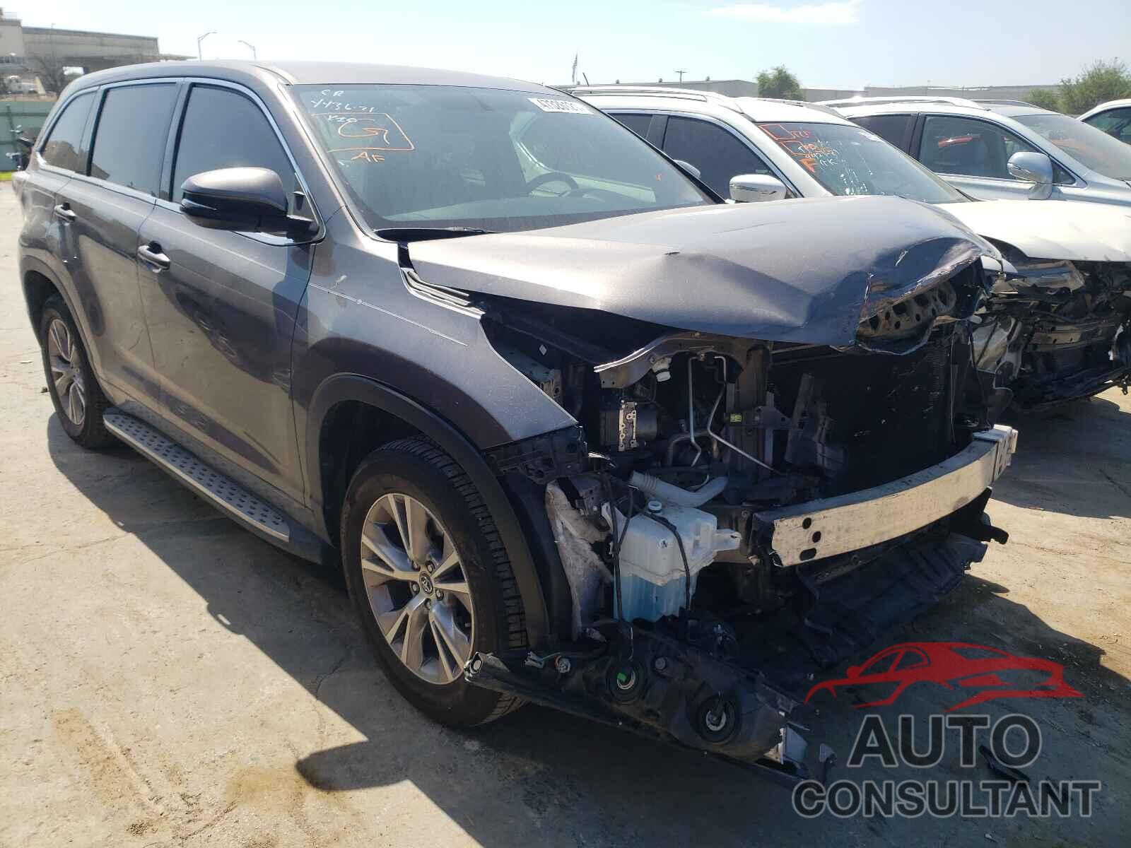 TOYOTA HIGHLANDER 2016 - 5TDZKRFH5GS177489