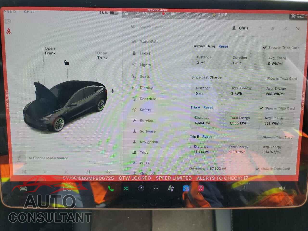 TESLA MODEL 3 2021 - 5YJ3E1EB6MF906725