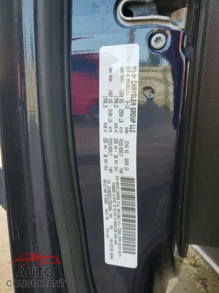 DODGE CARAVAN 2012 - 2C4RDGEG1CR324904