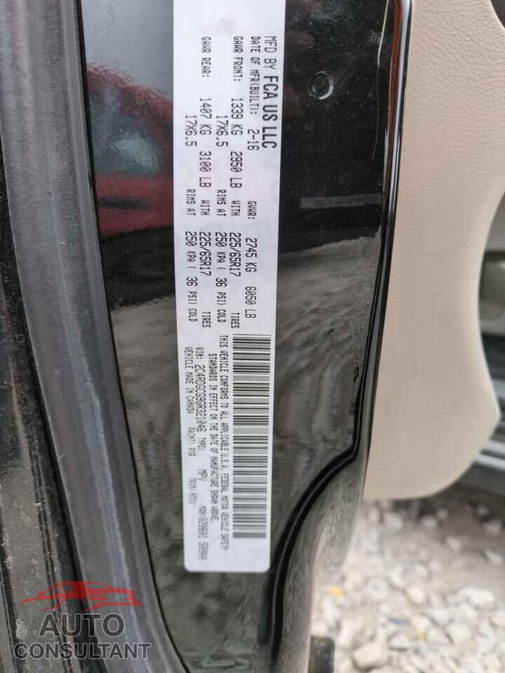 DODGE CARAVAN 2016 - 2C4RDGCG9GR321046