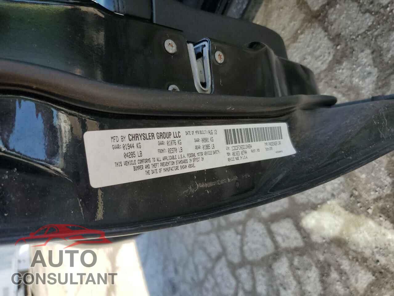 DODGE DART 2013 - 1C3CDFCA2DD124654