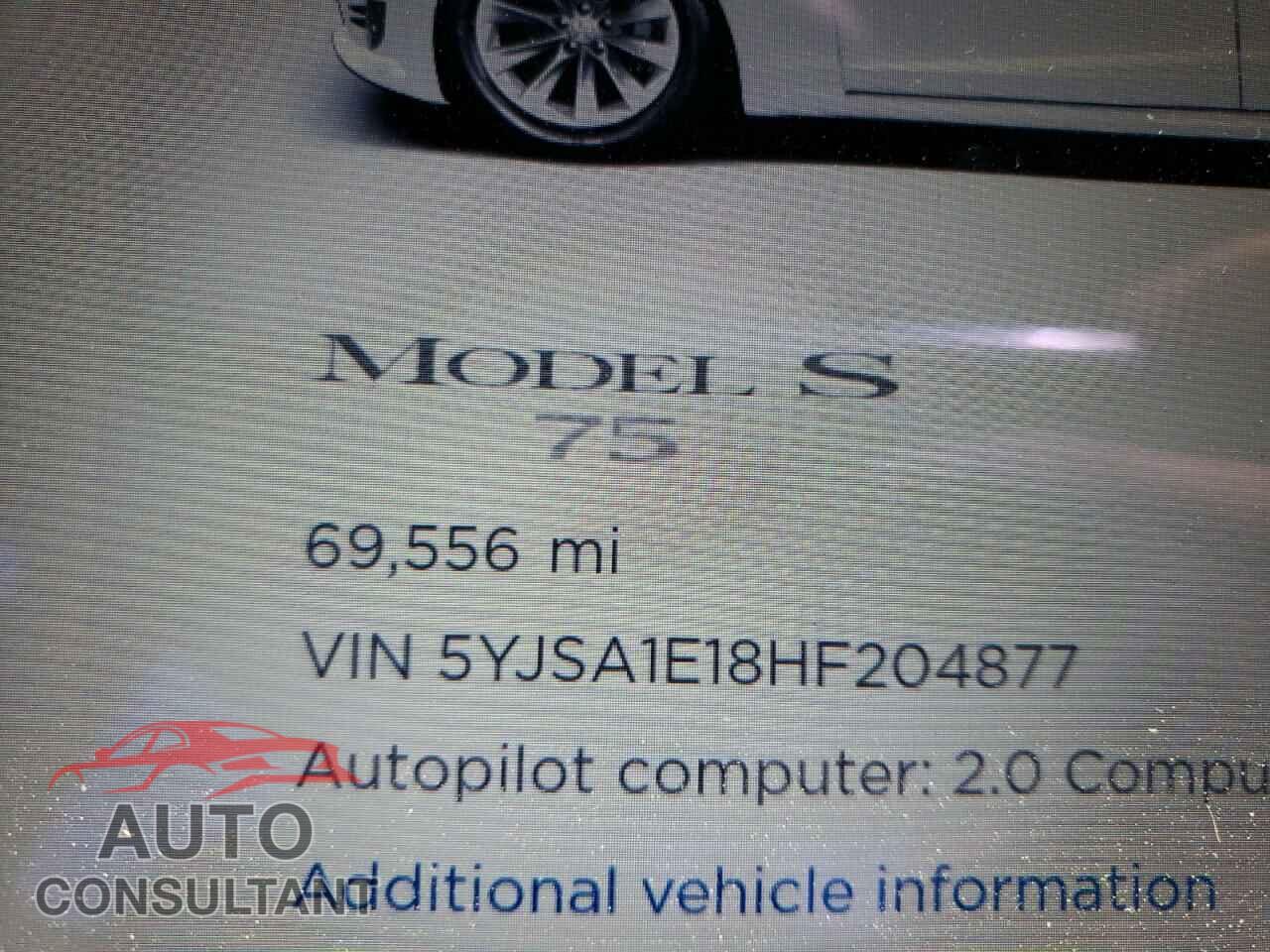 TESLA MODEL S 2017 - 5YJSA1E18HF204877