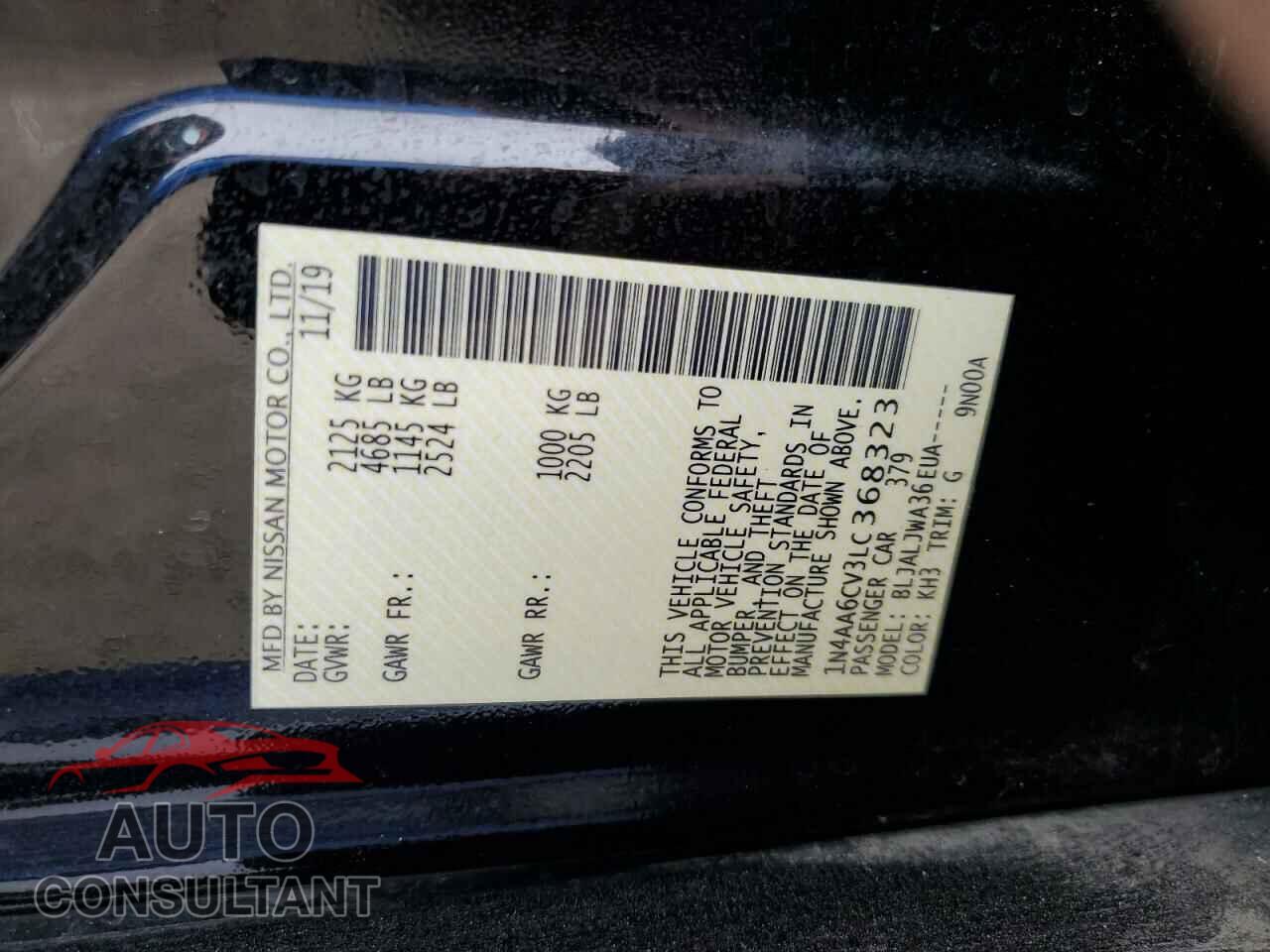 NISSAN MAXIMA 2020 - 1N4AA6CV3LC368323