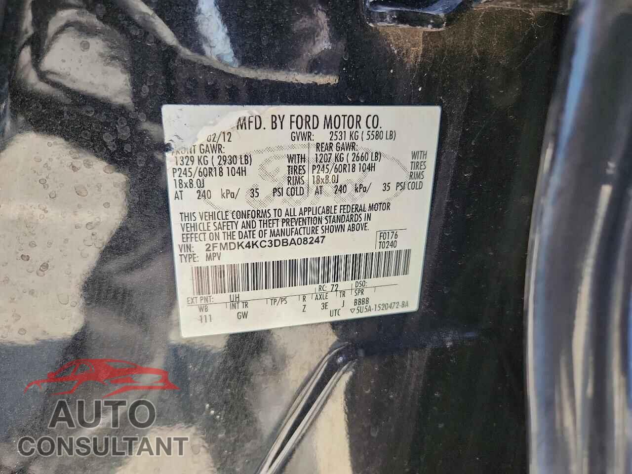 FORD EDGE 2013 - 2FMDK4KC3DBA08247