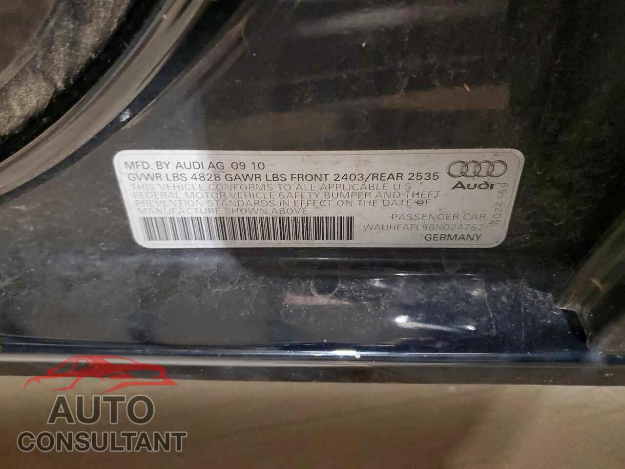 AUDI A4 2011 - WAUHFAFL9BN024762