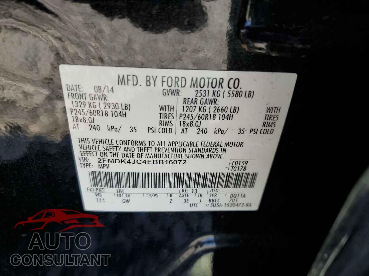 FORD EDGE 2014 - 2FMDK4JC4EBB16072
