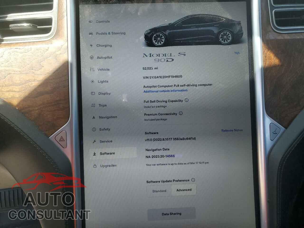 TESLA MODEL S 2017 - 5YJSA1E20HF194600