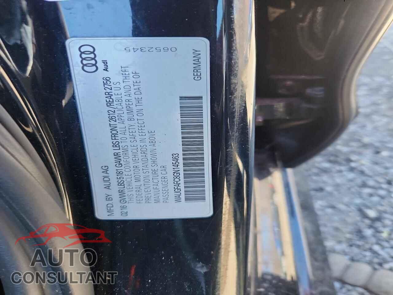 AUDI A6 2016 - WAUGFAFC8GN145463