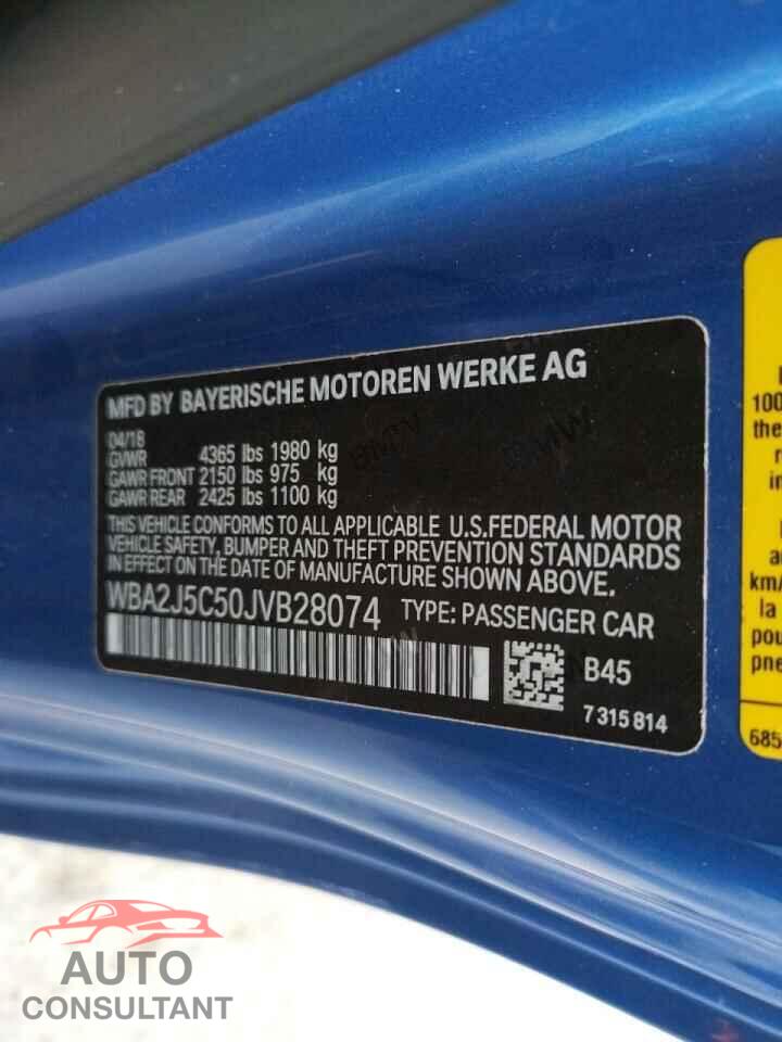 BMW M2 2018 - WBA2J5C50JVB28074