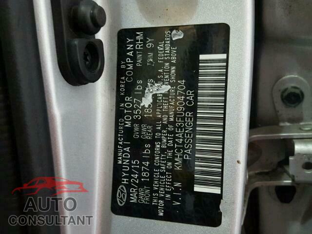 HYUNDAI ACCENT 2015 - KMHCT4AE3FU904704