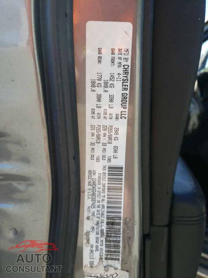 DODGE DURANGO 2011 - 1D4RD4GG4BC697425