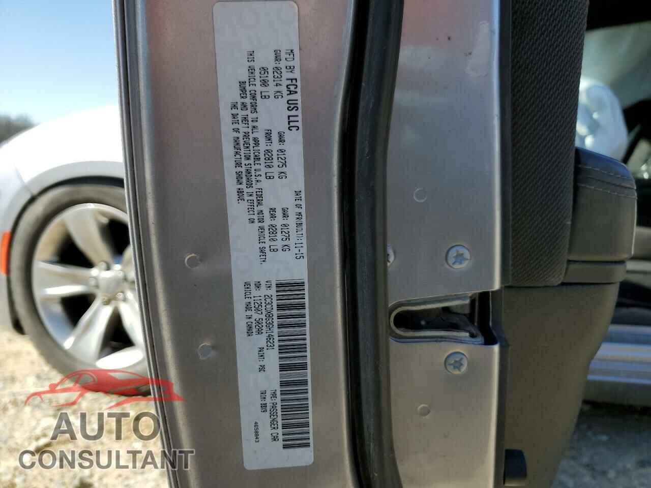 DODGE CHARGER 2016 - 2C3CDXBG3GH146231