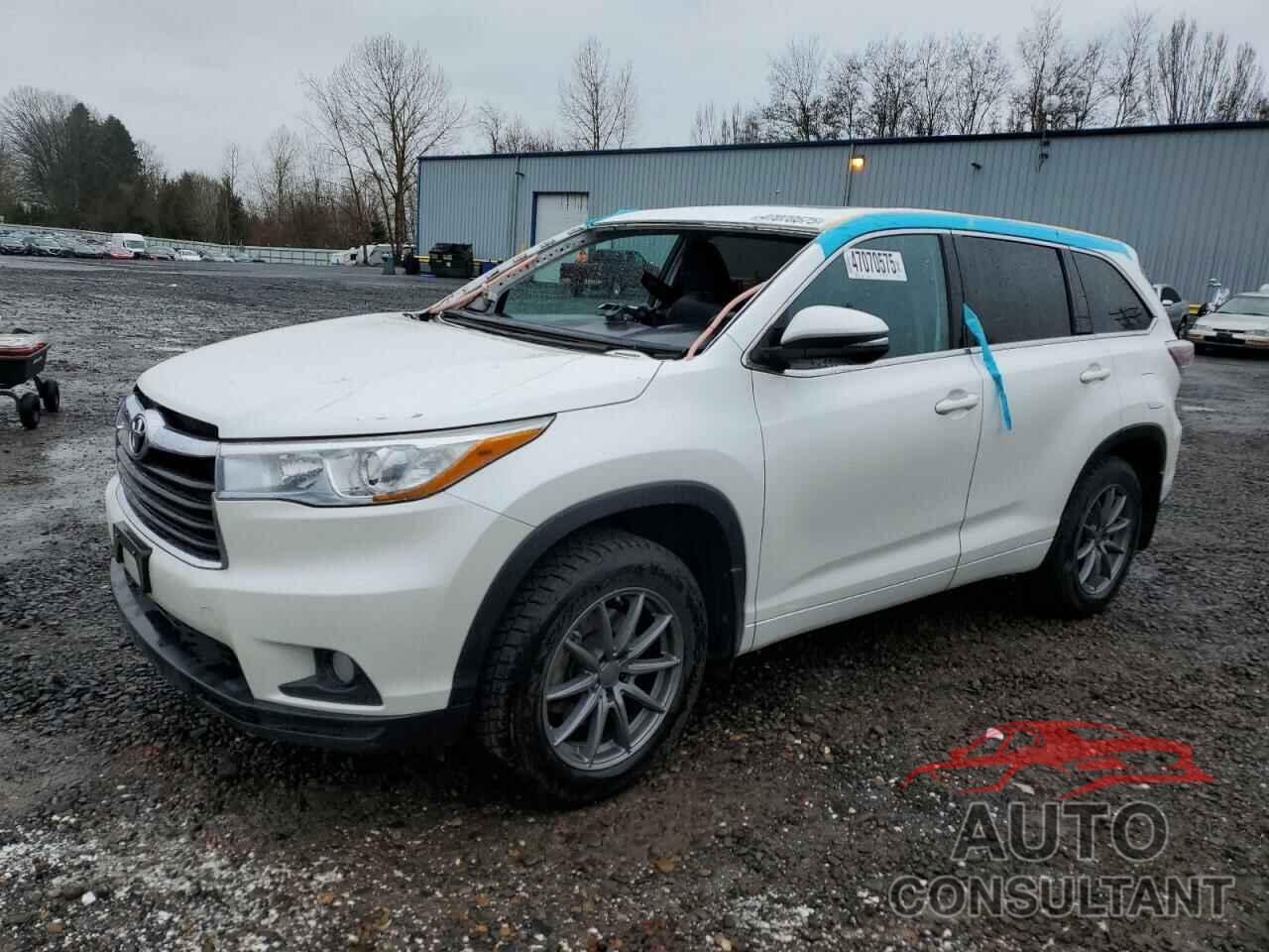 TOYOTA HIGHLANDER 2016 - 5TDJKRFH9GS346619