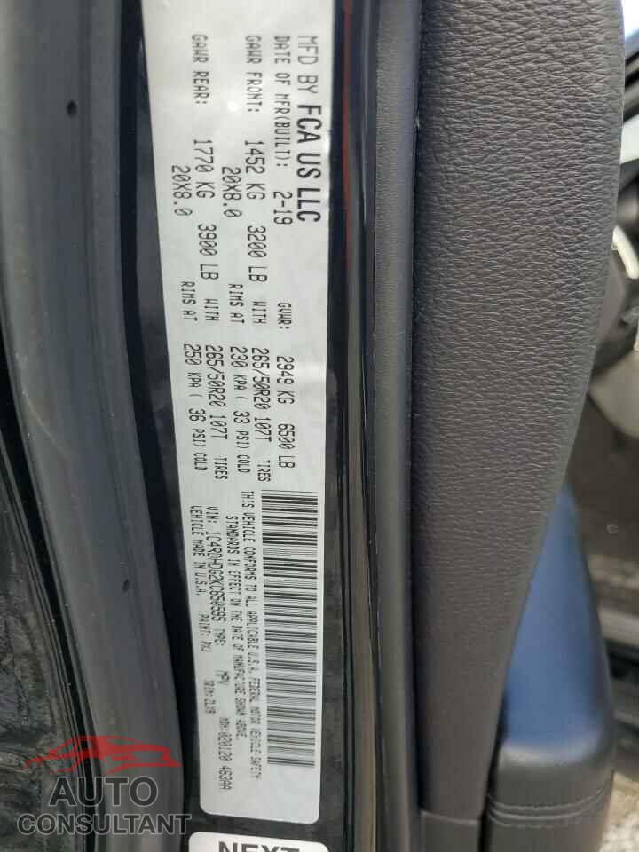 DODGE DURANGO 2019 - 1C4RDHDG2KC650595