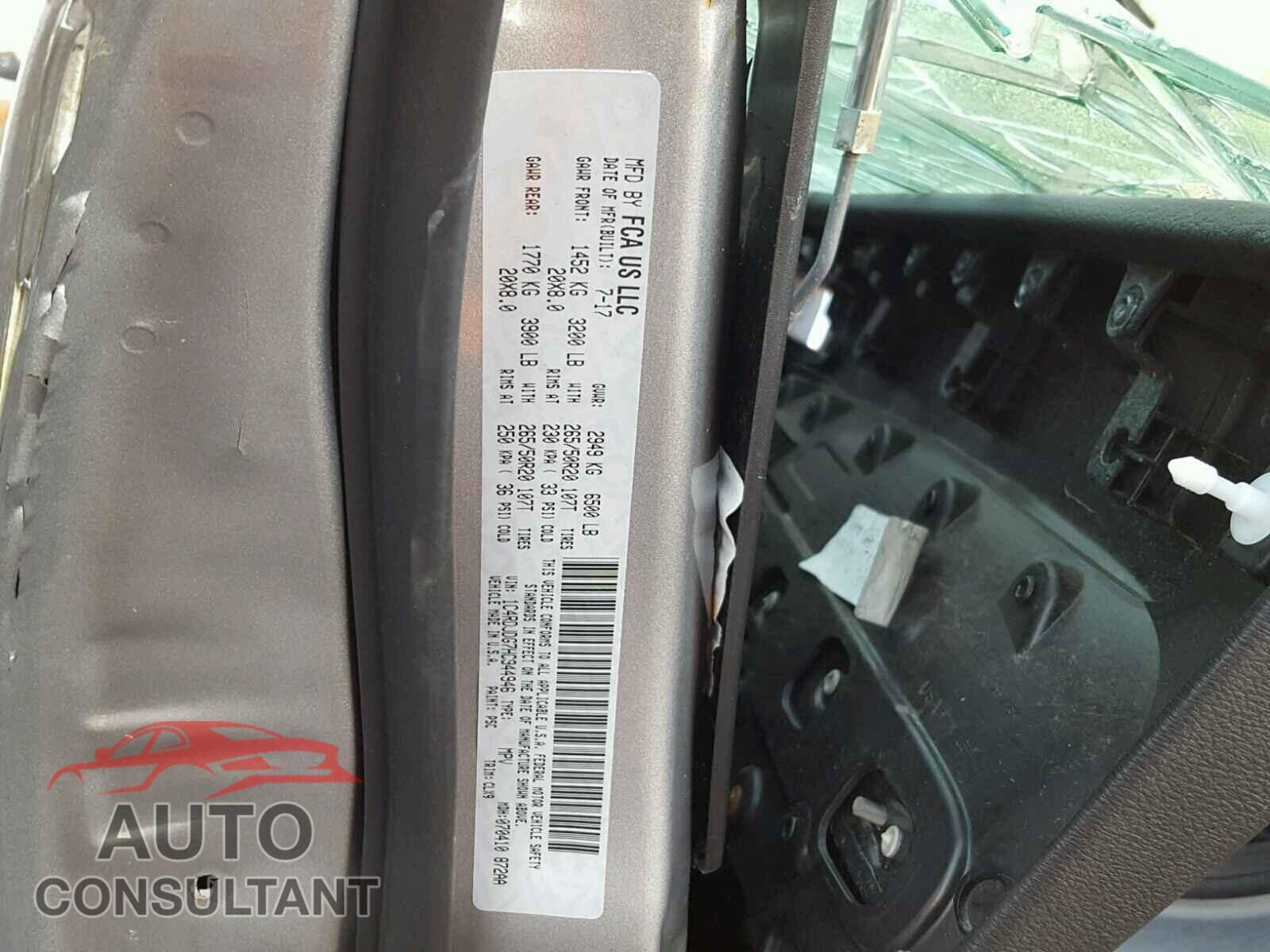DODGE DURANGO GT 2017 - 1C4RDJDG7HC944946
