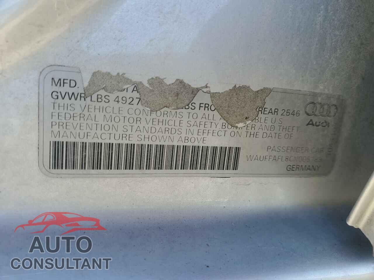 AUDI A4 2012 - WAUFFAFL8CN005189