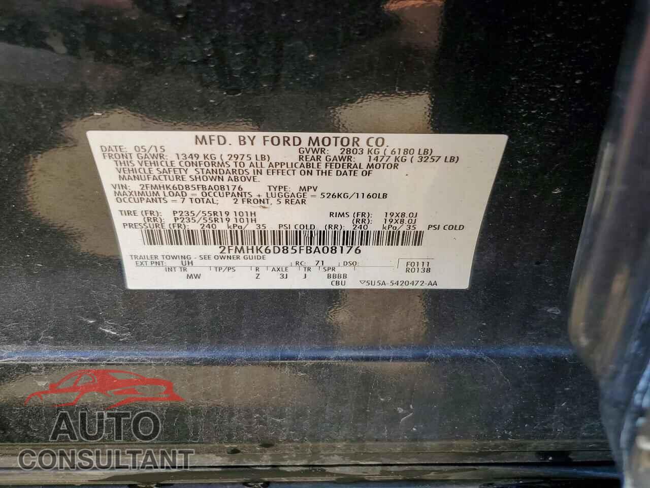 FORD FLEX 2015 - 2FMHK6D85FBA08176